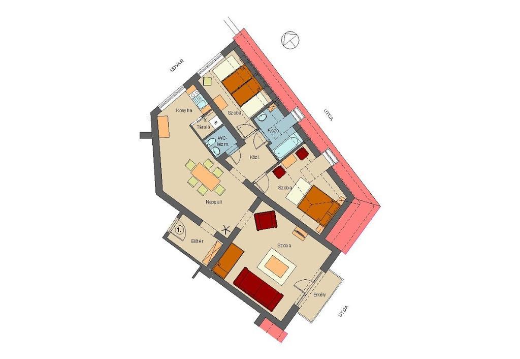 Corner Apartman Eger Szoba fotó